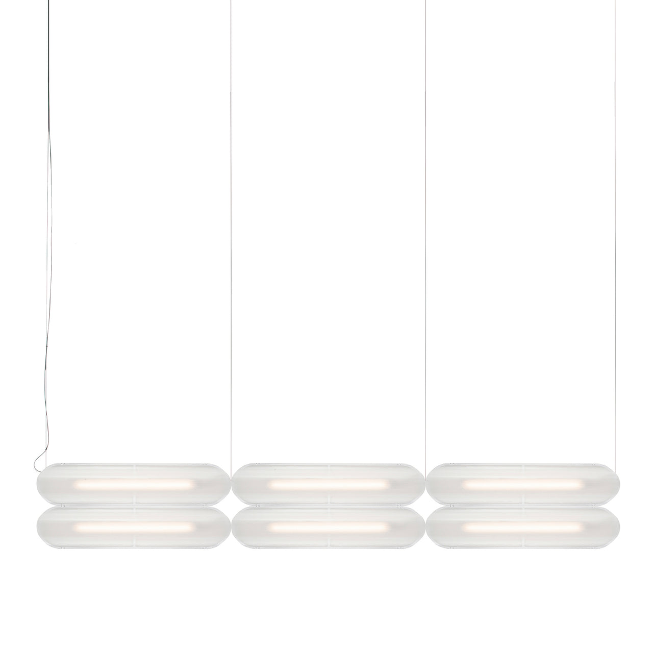 Vale System Y-Axis Pendant Light: Horizontal + Side-to-End + Silica + Vale 6 - SE1