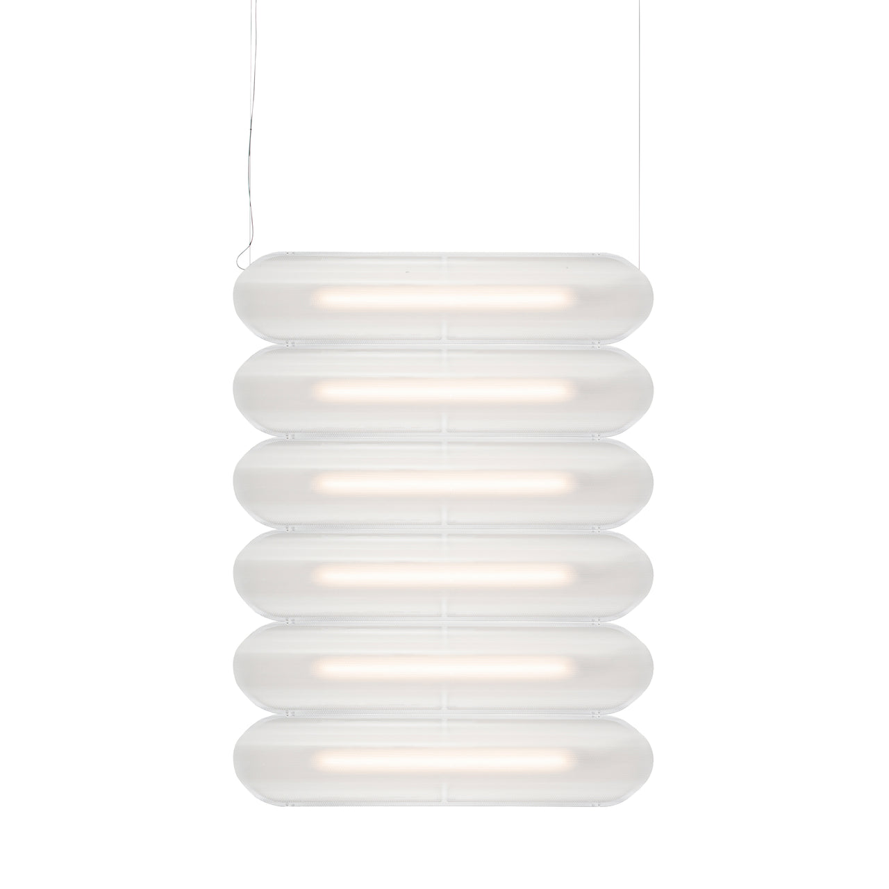 Vale System Y-Axis Pendant Light: Horizontal + Side-to-Side + Vale 6 + Silica