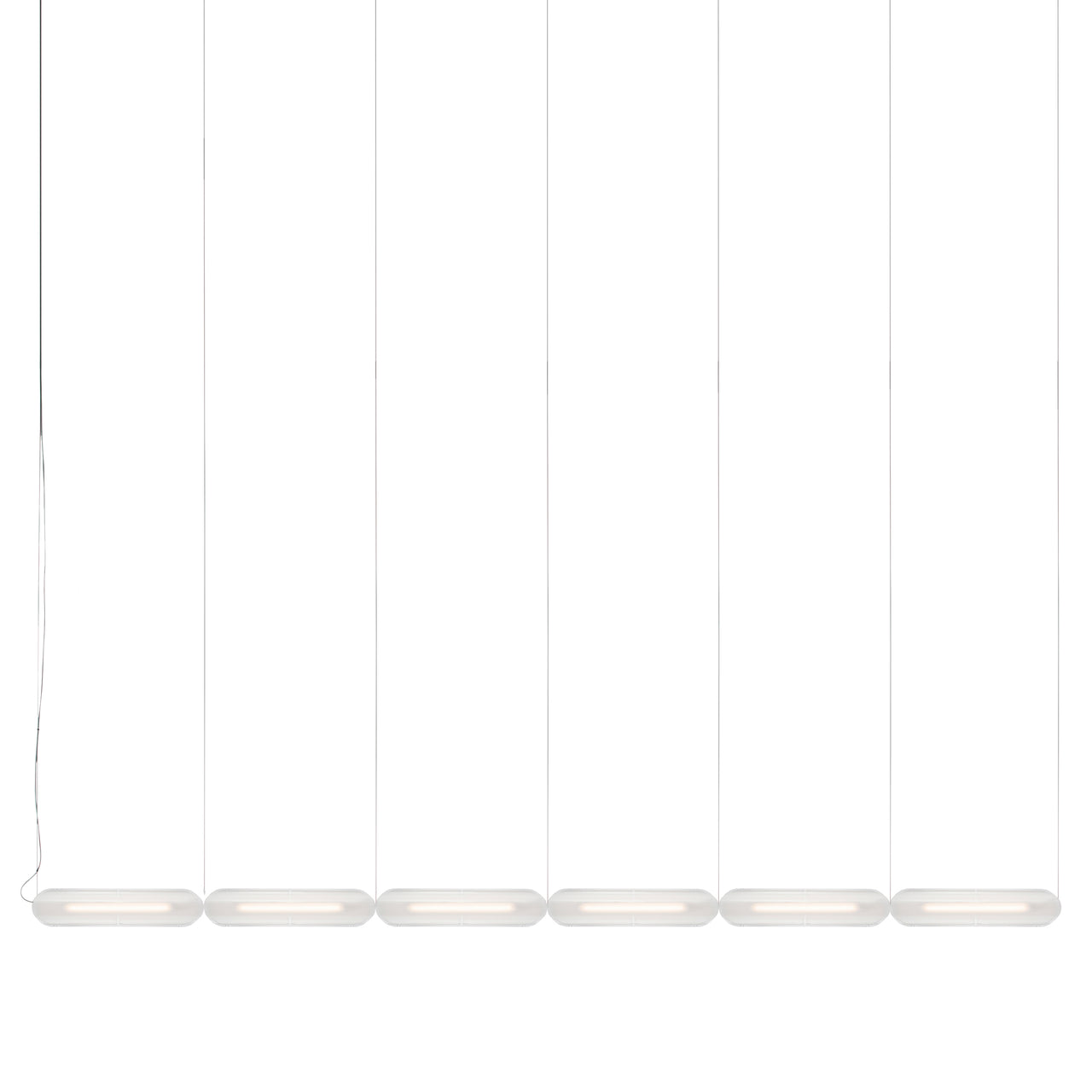 Vale System Y-Axis Pendant Light: Horizontal + End-to-End + Vale 6 + Silica