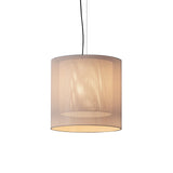 Moaré Pendant Lamp: Medium (Double Shade) + White
