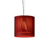 Moaré Pendant Lamp: Medium (Double Shade) + Red