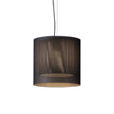 Moaré Pendant Lamp: Medium (Double Shade) + Grey