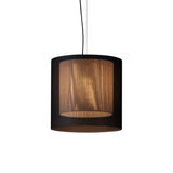Moaré Pendant Lamp: Medium (Double Shade) + Black + White