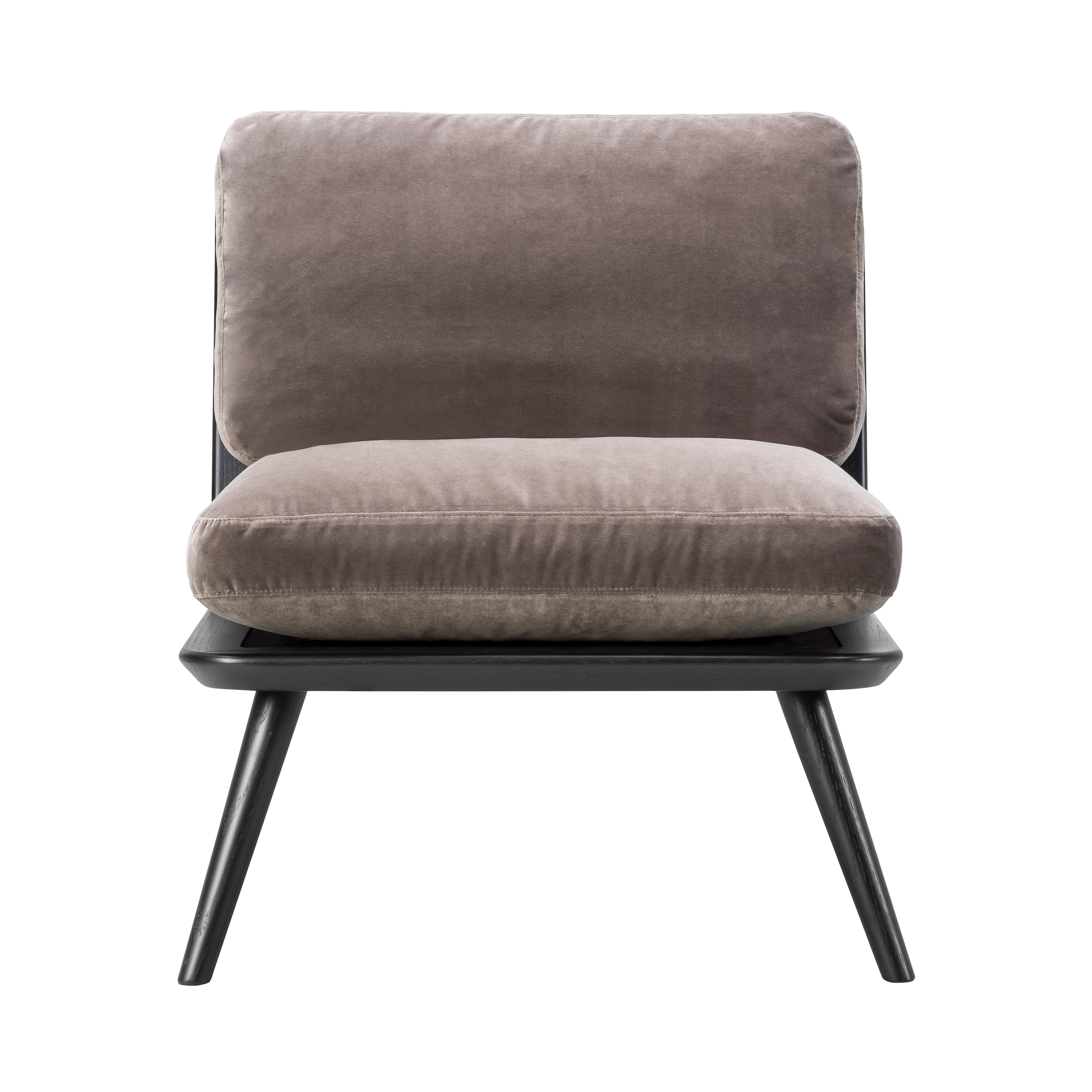 Spine Lounge Suite Chair Petit: Black Lacquered Ash