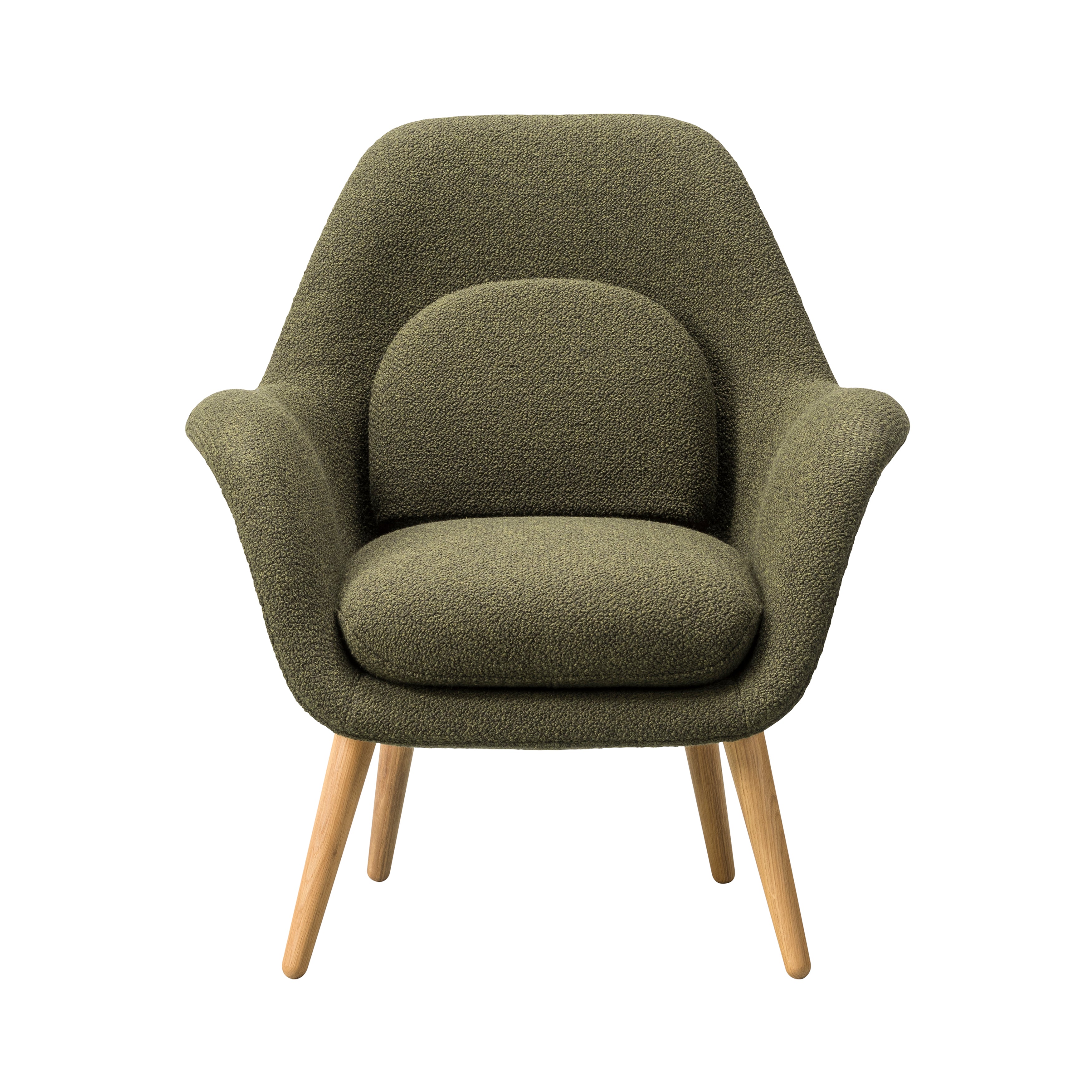 Swoon Lounge Chair Petit: Wood Base + Lacquered Oak