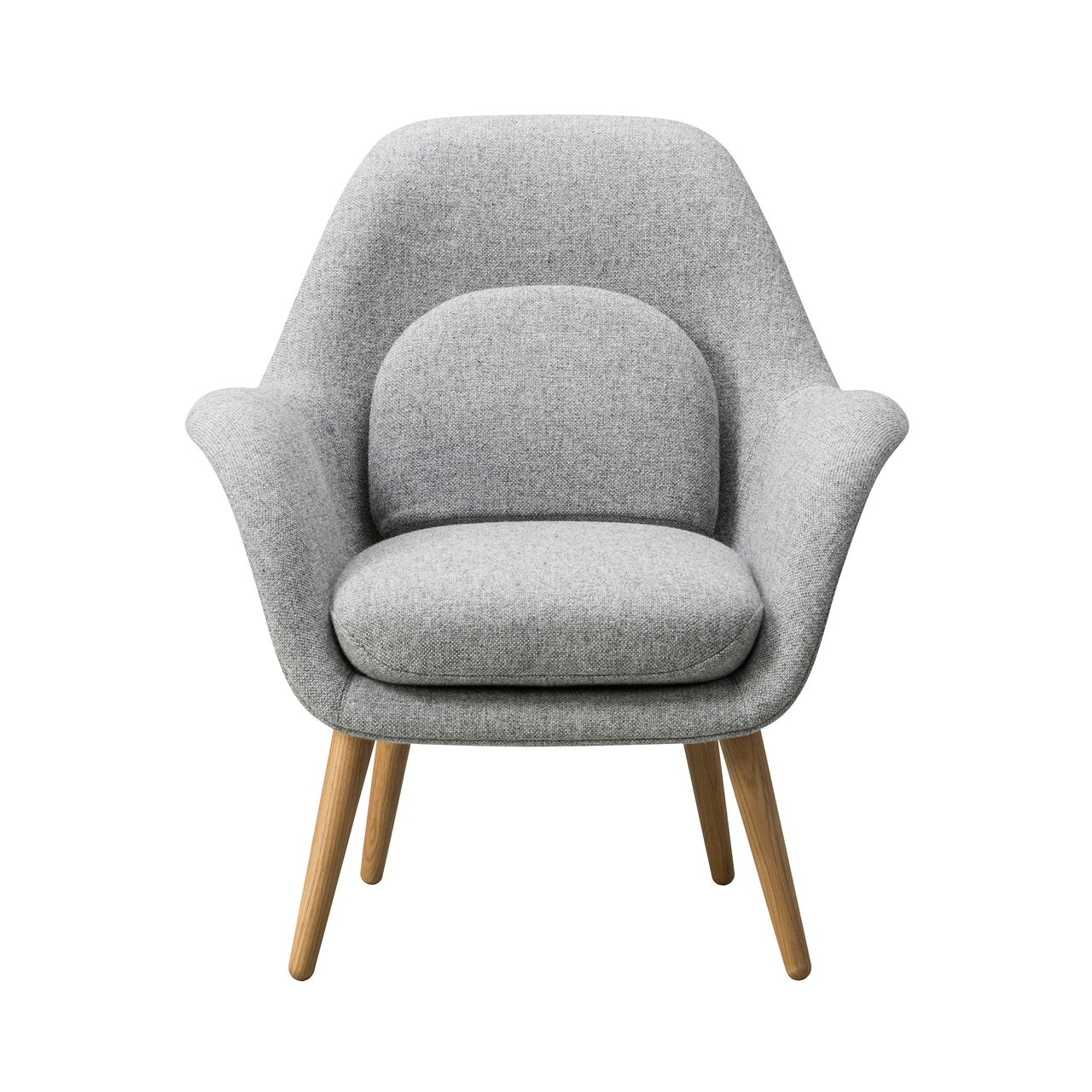 Swoon Lounge Chair Petit: Wood Base + Lacquered Oak