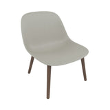 Fiber Lounge Chair: Wood Base + Grey + Stained Dark Brown