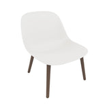 Fiber Lounge Chair: Wood Base + Natural White + Stained Dark Brown