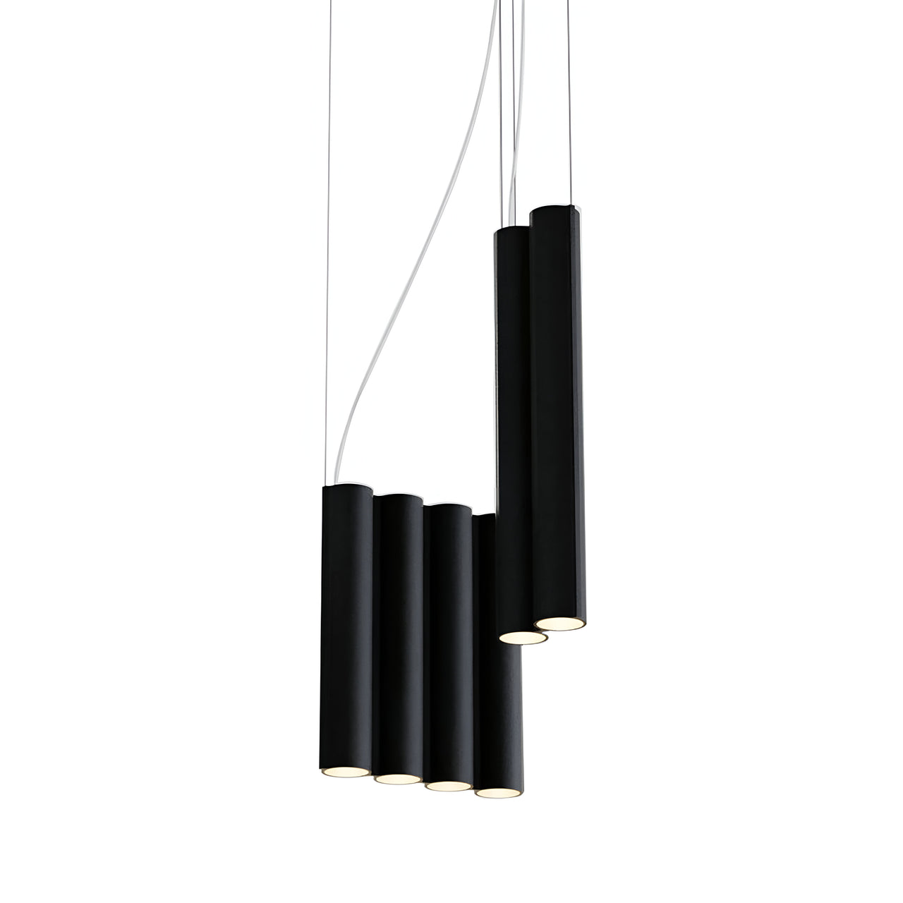 Silo 10 Suspension Lamp: Textured Black