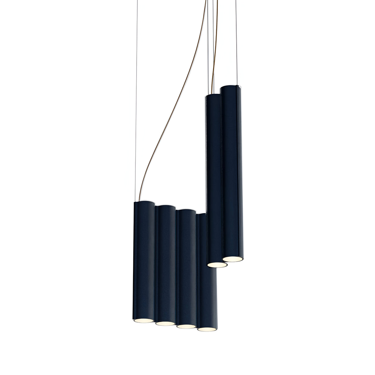 Silo 10 Suspension Lamp: Textured Midnight Blue