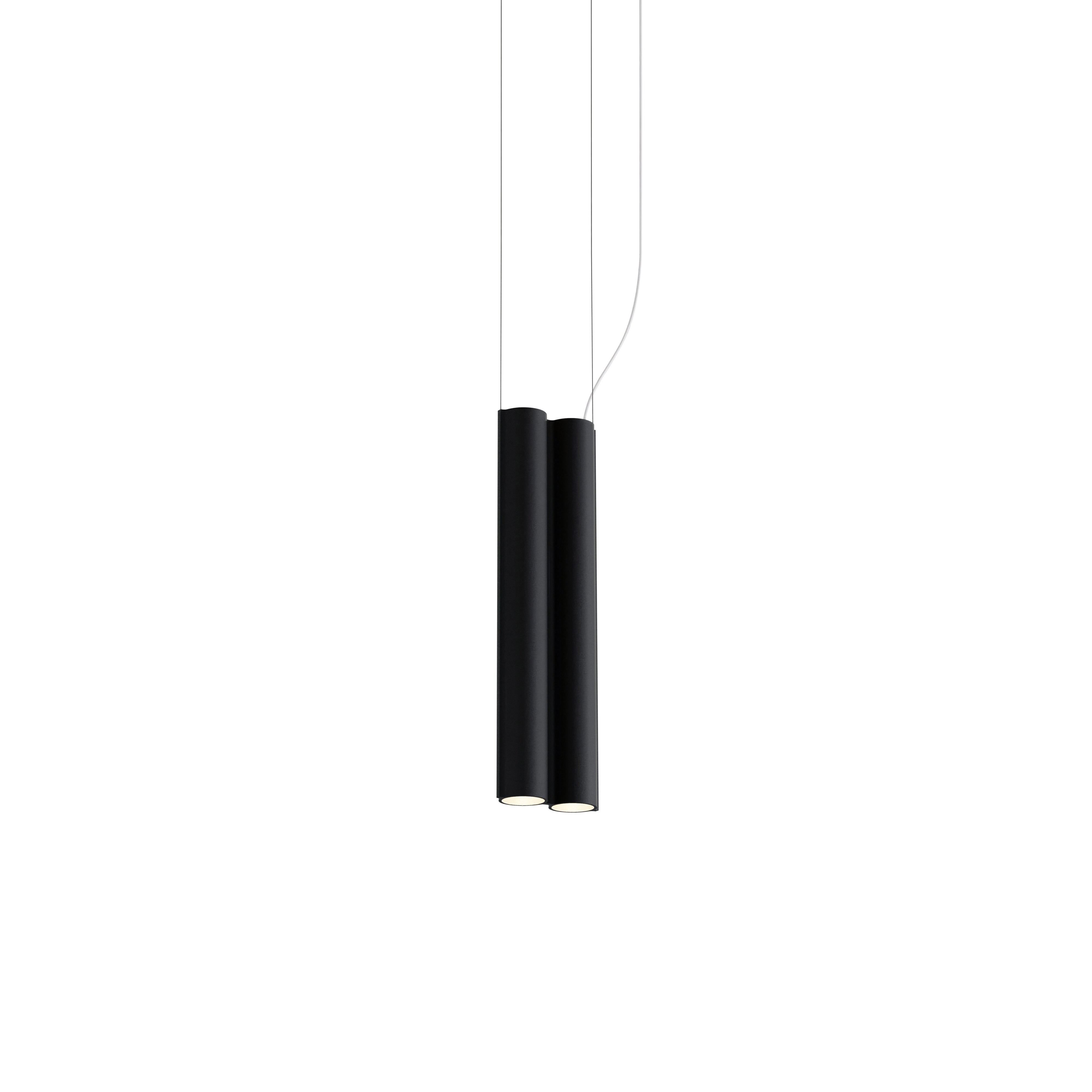 Silo 2SB Suspension Lamp: Textured Black
