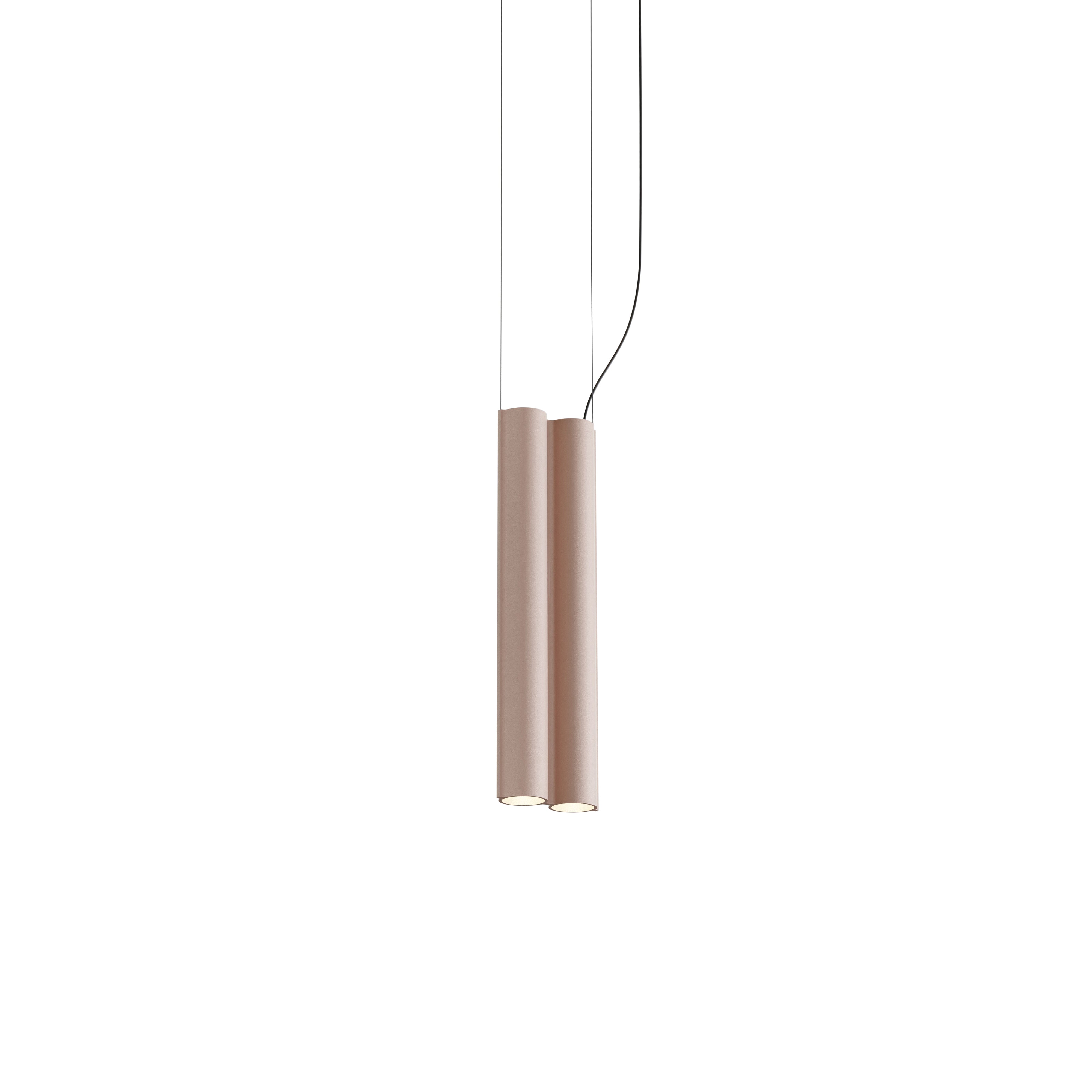Silo 2SB Suspension Lamp: Wrinkled Dusty Pink