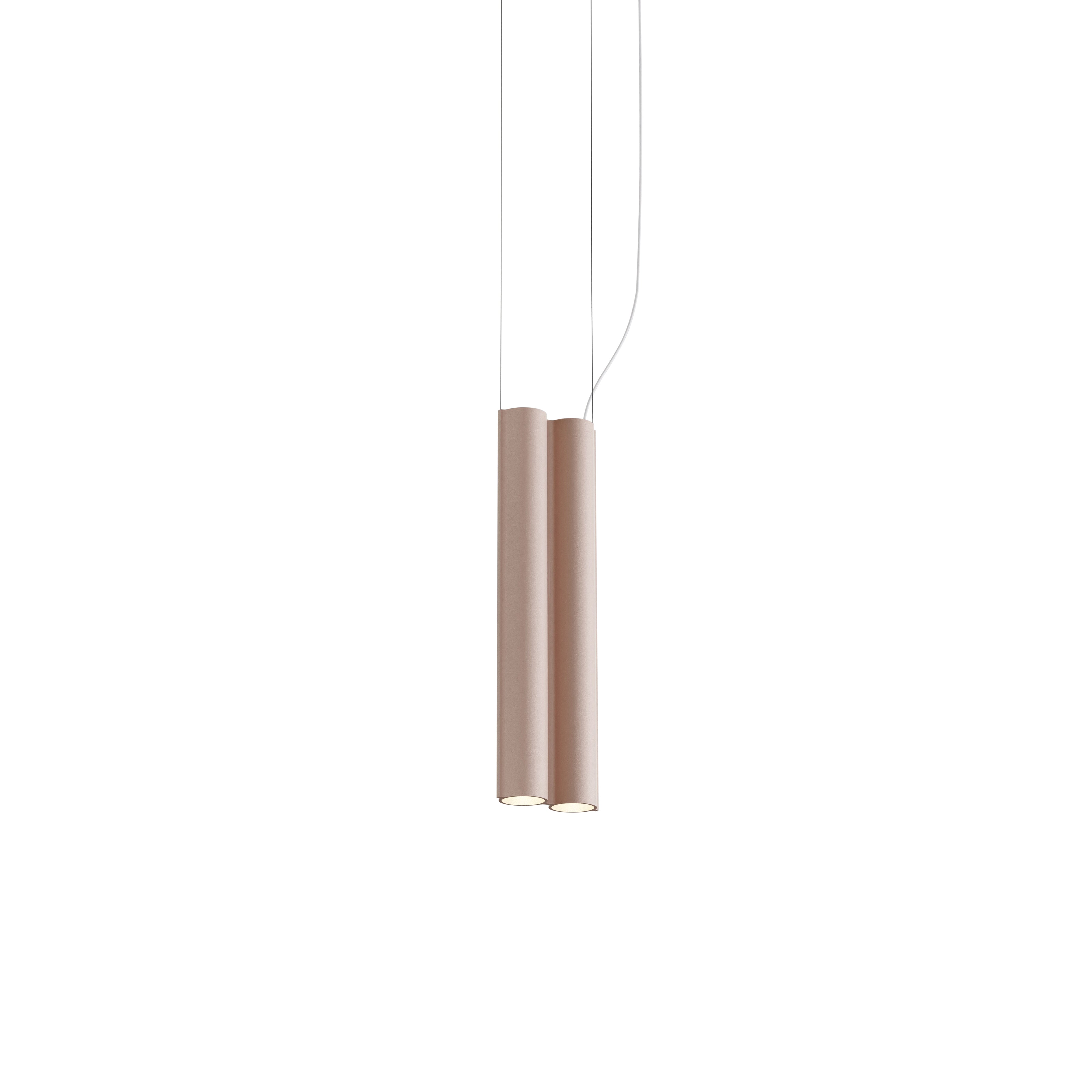 Silo 2SB Suspension Lamp: Wrinkled Dusty Pink