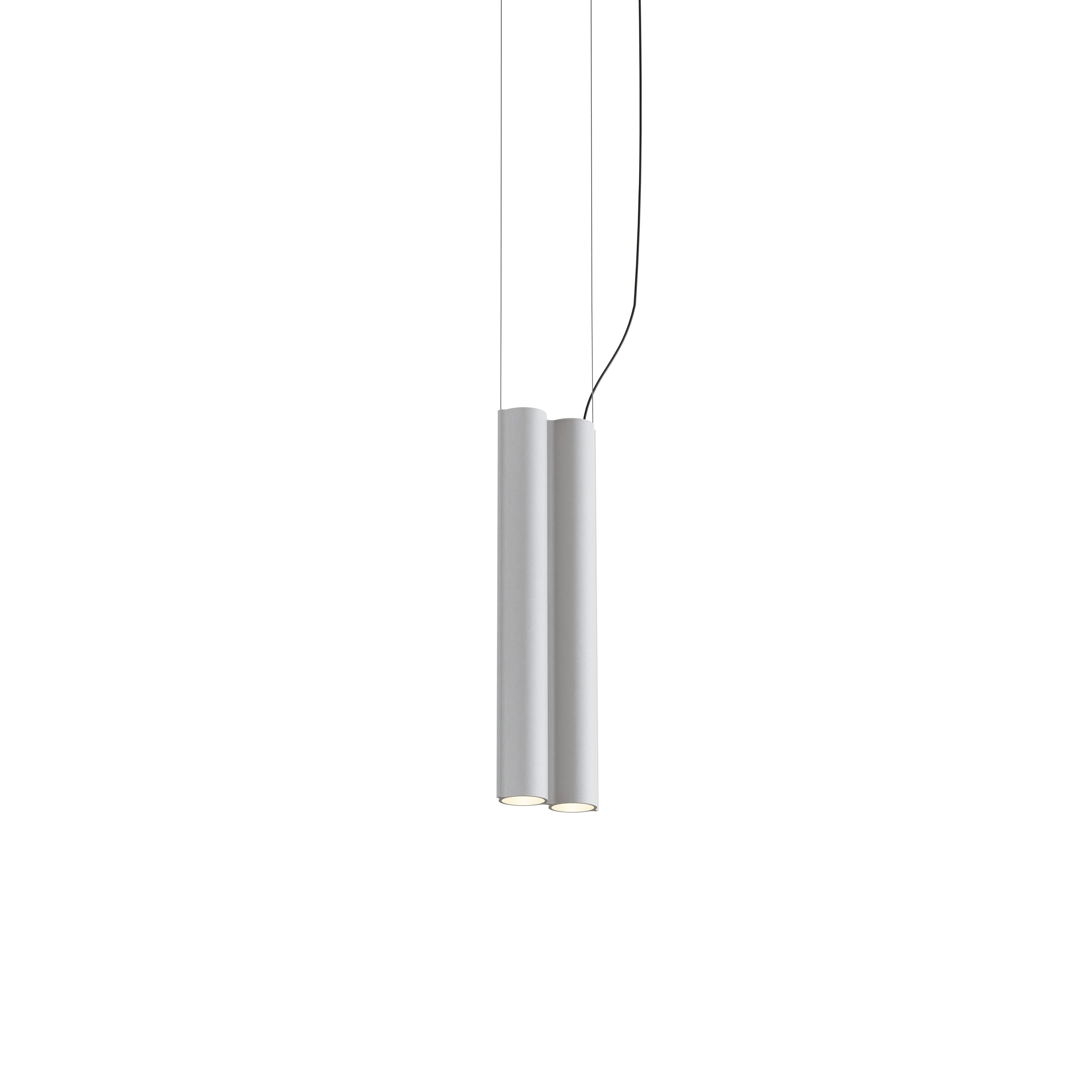 Silo 2SB Suspension Lamp: Textured White