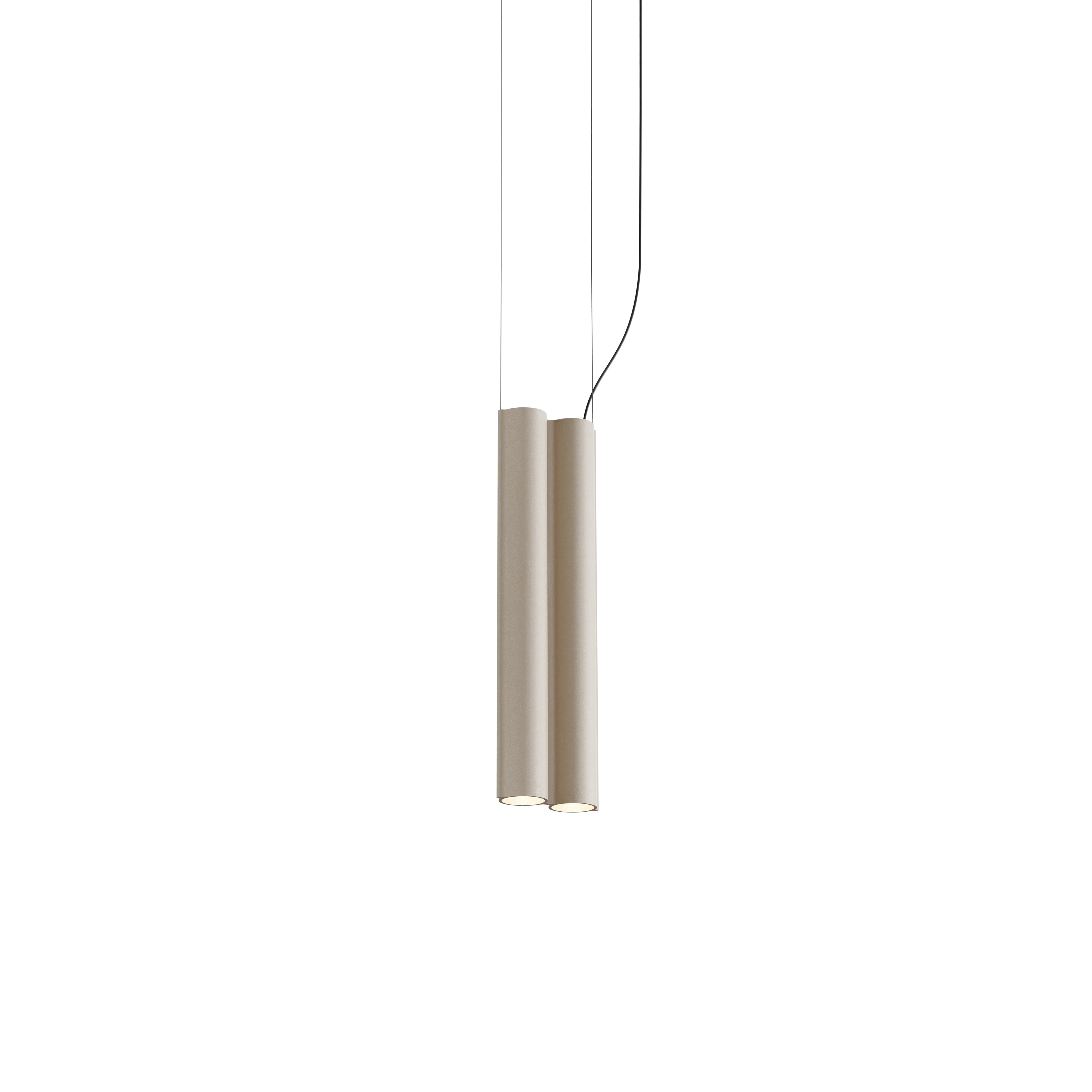 Silo 2SB Suspension Lamp: Textured Beige