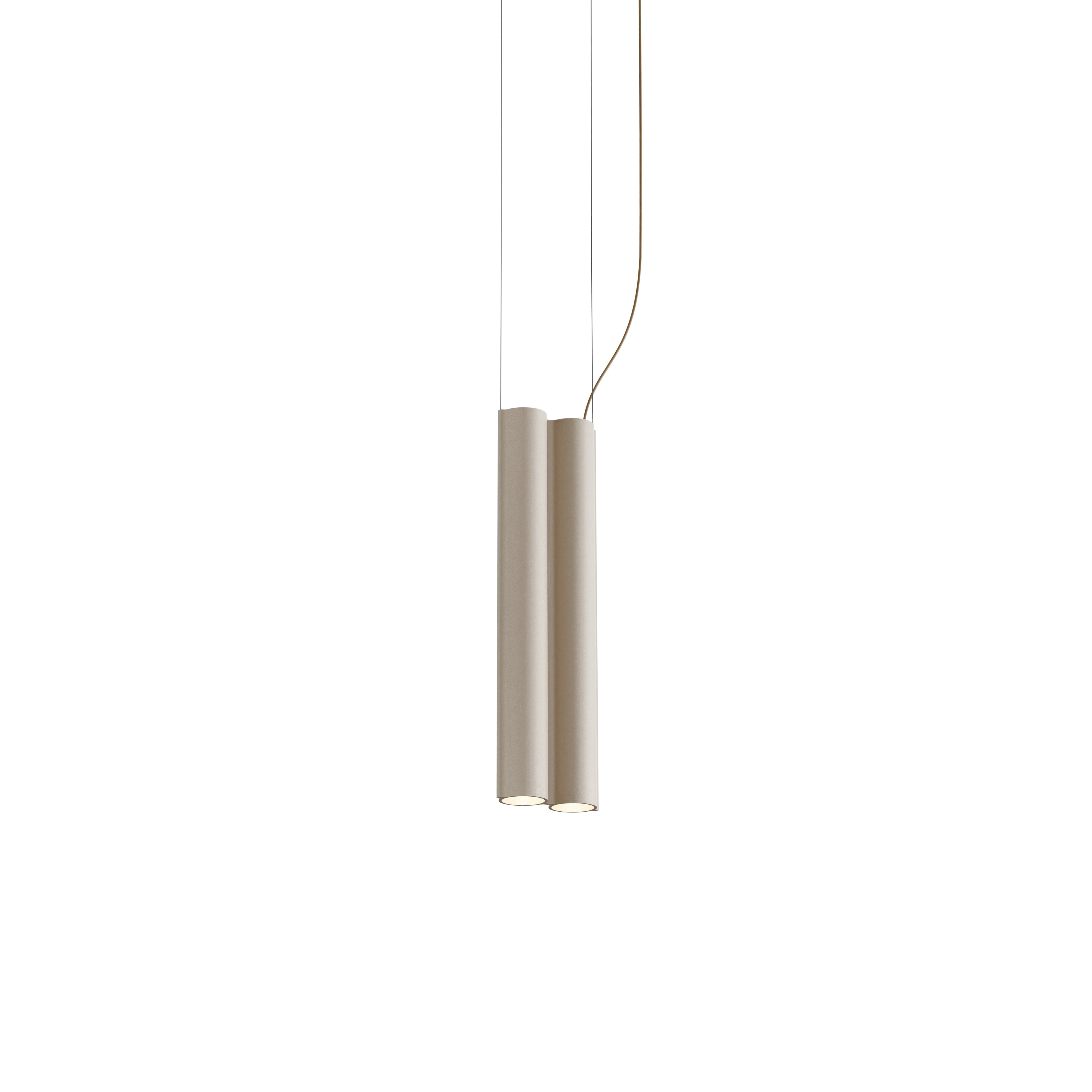 Silo 2SB Suspension Lamp: Textured Beige