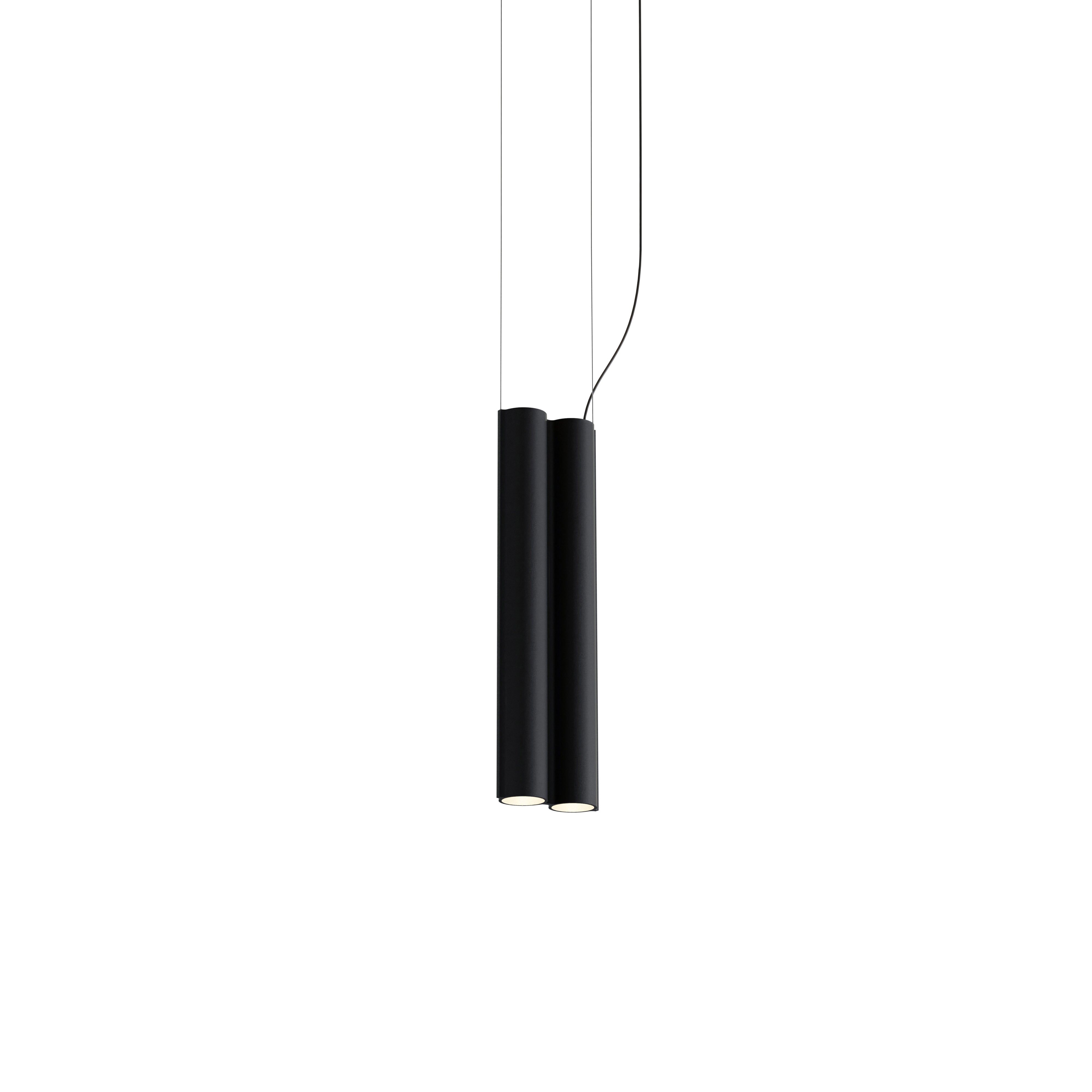 Silo 2SB Suspension Lamp: Textured Black