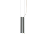 Silo 2SB Suspension Lamp: Tumbled Aluminum