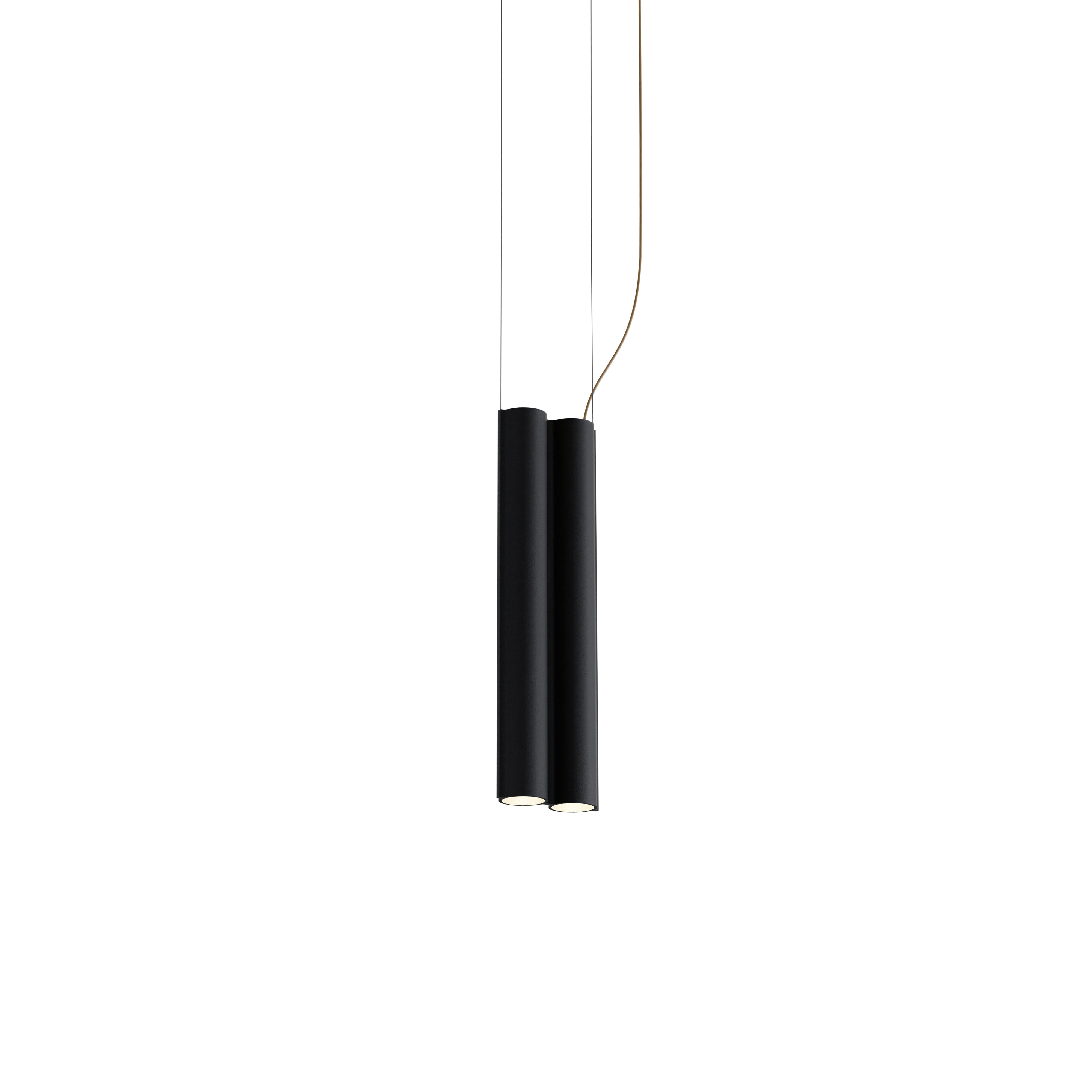 Silo 2SB Suspension Lamp: Textured Black