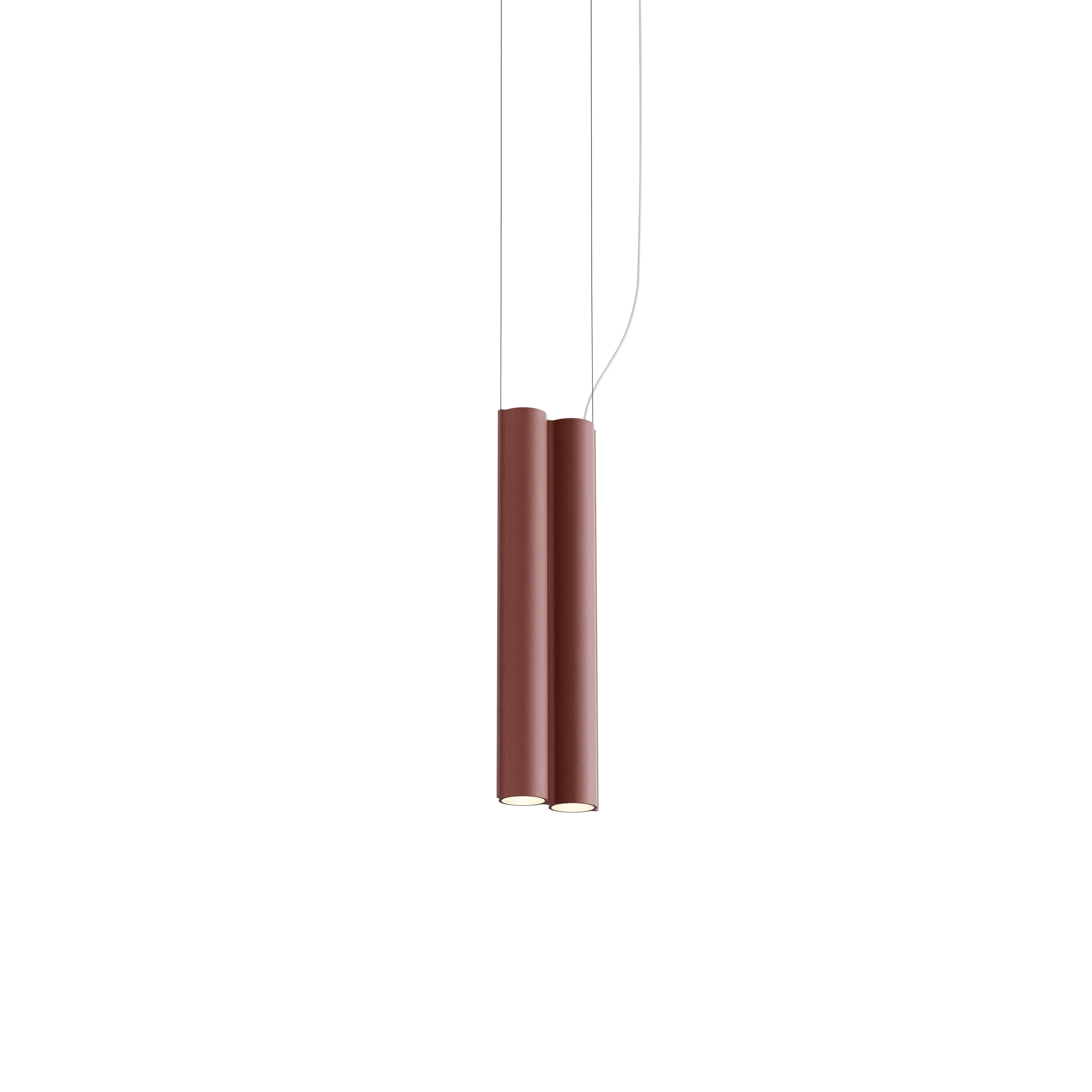 Silo 2SB Suspension Lamp: Textured Terracotta