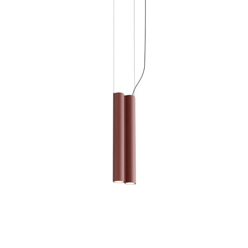 Silo 2SB Suspension Lamp: Textured Terracotta