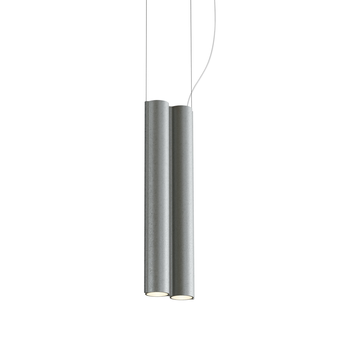 Silo 2SB Suspension Lamp: Tumbled Aluminum