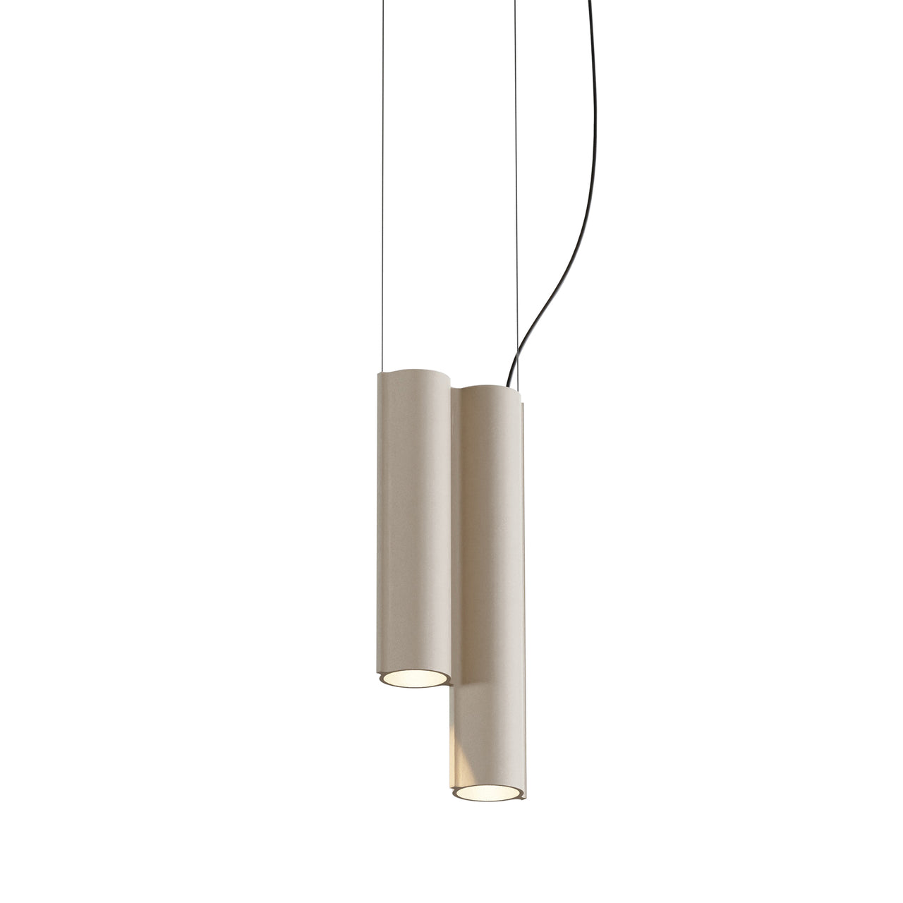 Silo 2SC Suspension Lamp: Beige