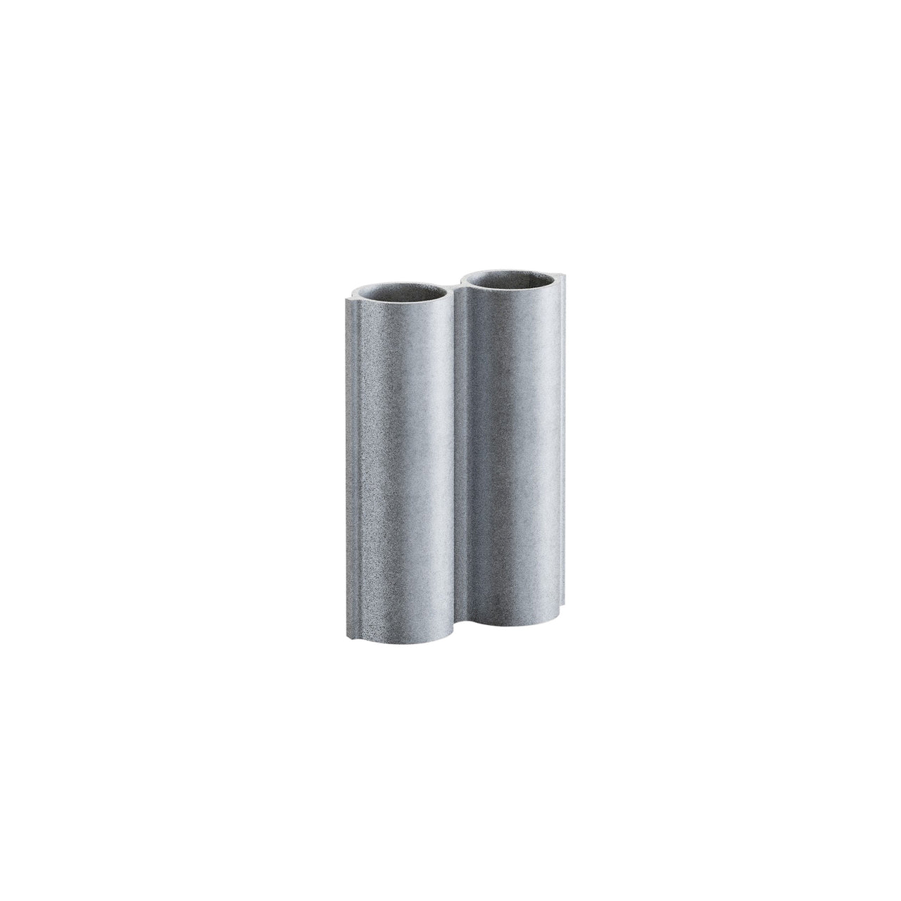 Silo 2VJ Vase: Tumbled Aluminum