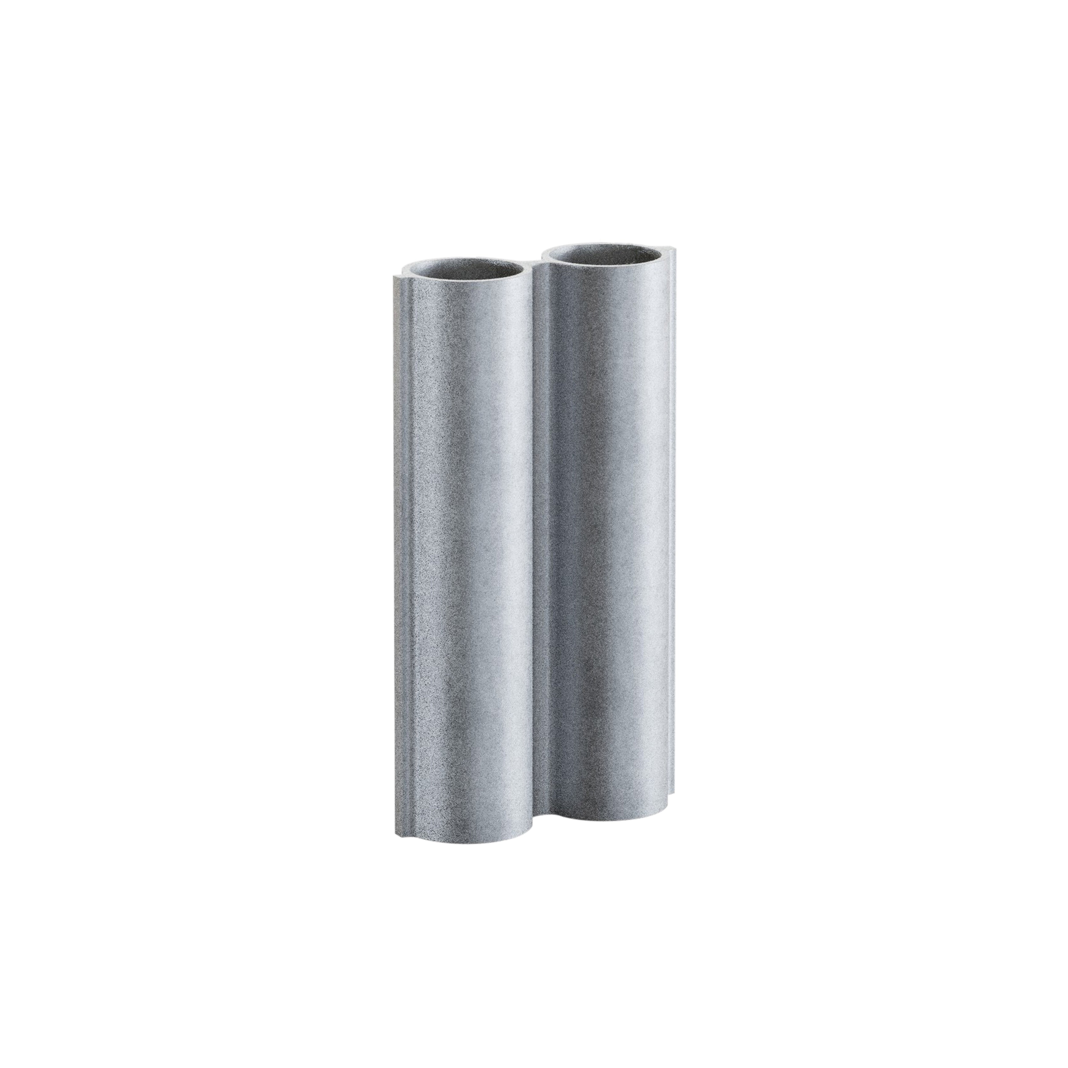 Silo 2VK Vase: Tumbled Aluminum
