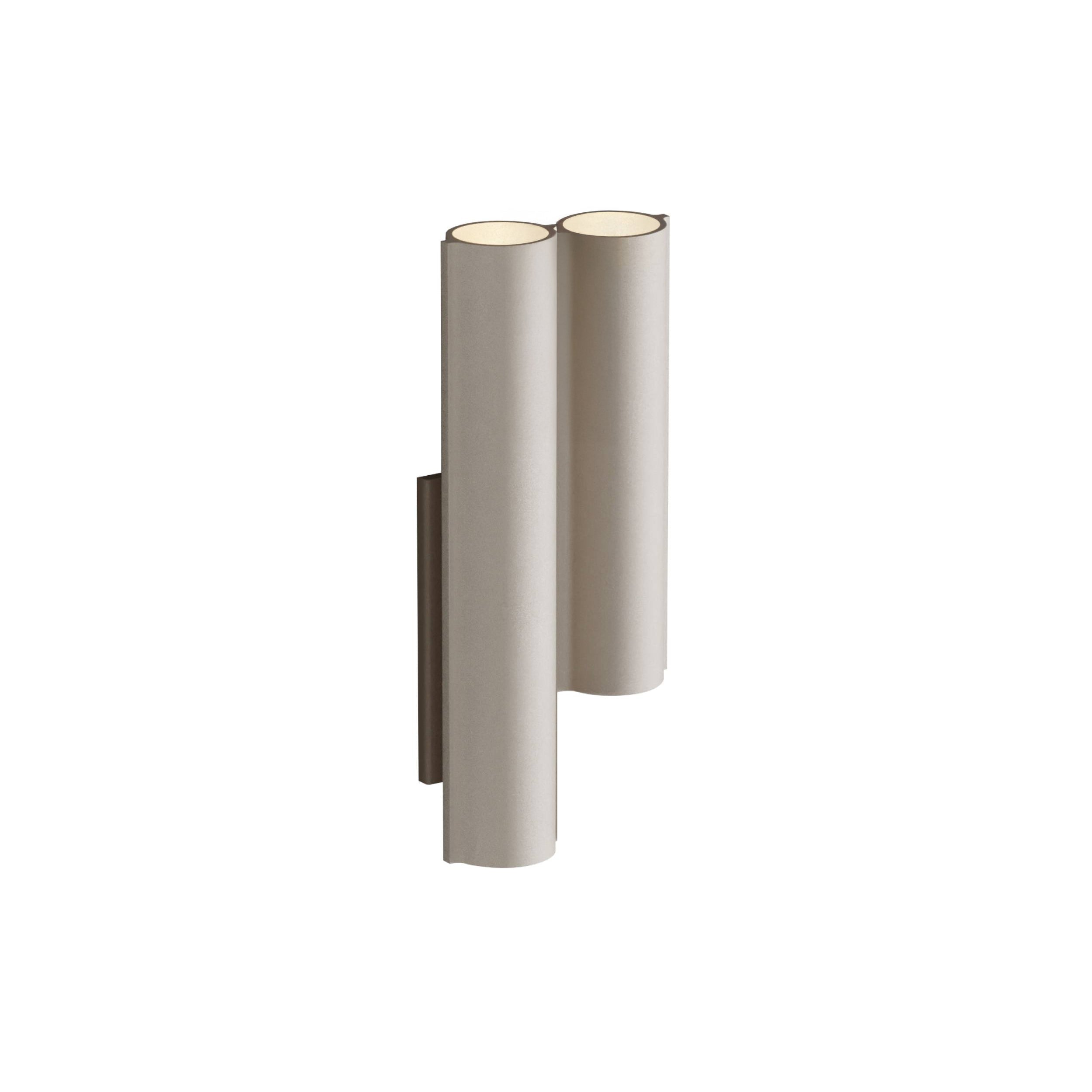 Silo 2WC Wall Light: Uplight + Textured White