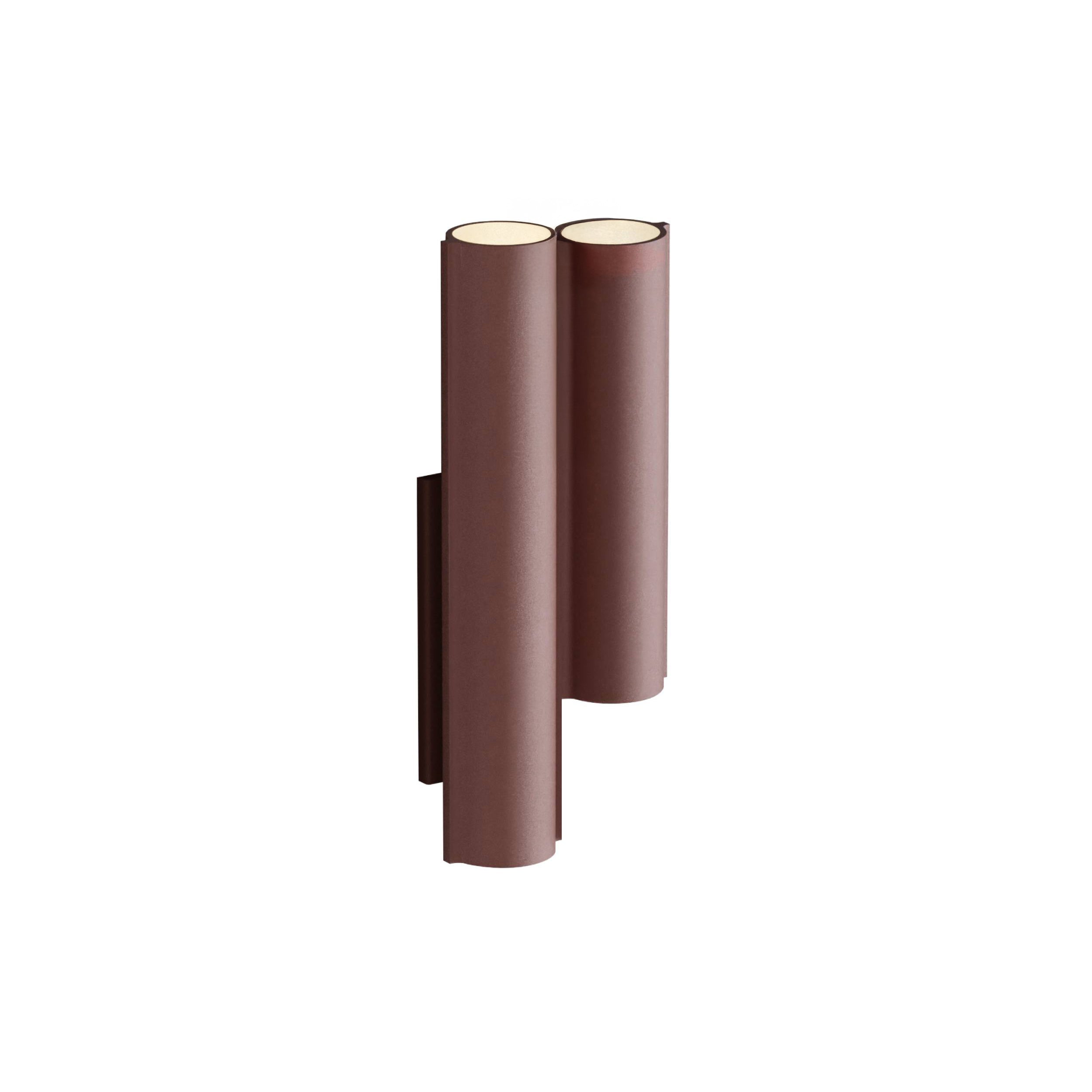 Silo 2WC Wall Light: Uplight + Textured Terracotta