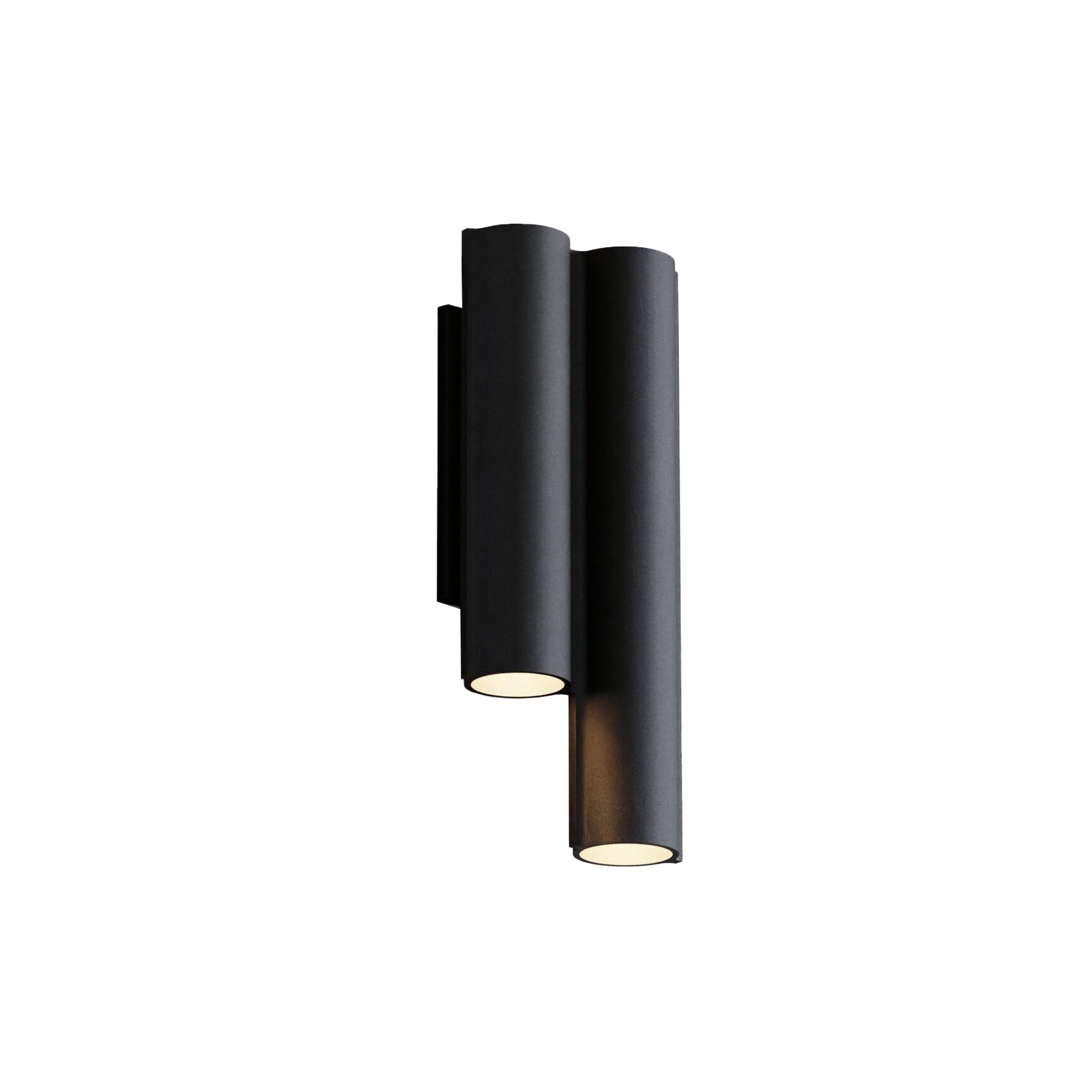 Silo 2WM Wall Light: Downlight + Textured Black