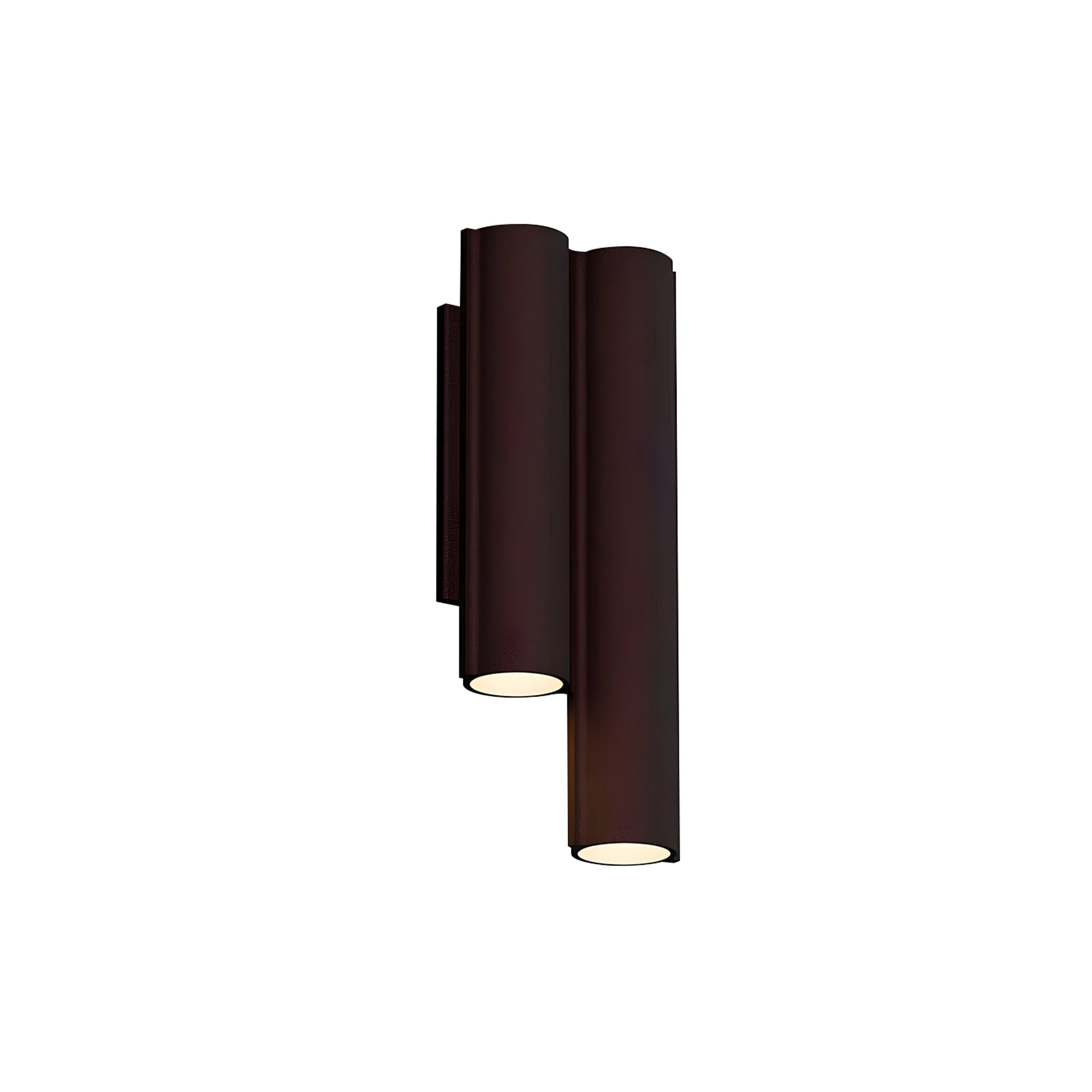 Silo 2WM Wall Light: Downlight + Textured Aubergine