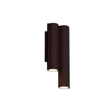 Silo 2WM Wall Light: Downlight + Textured Aubergine