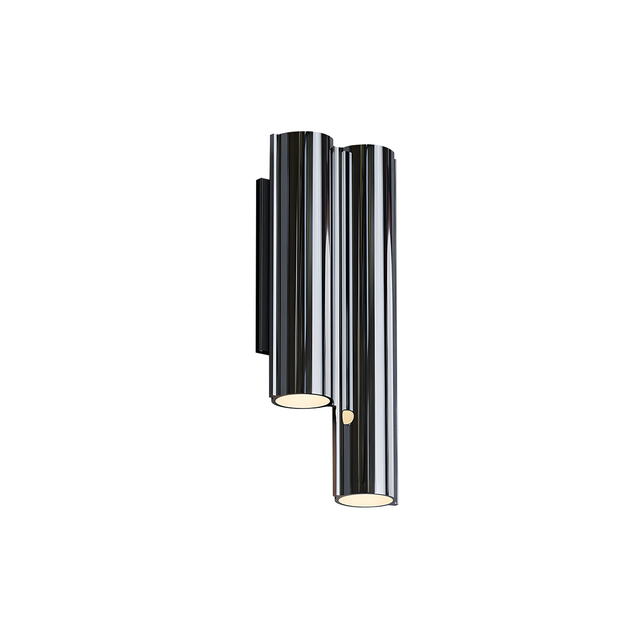 Silo 2WM Wall Light: Downlight + Mirror Polished Aluminum