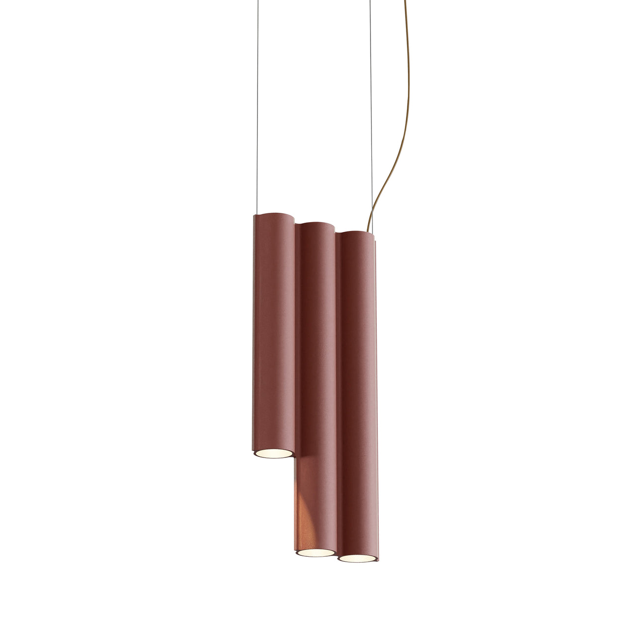 Silo 3SD Suspension Lamp: Terracotta