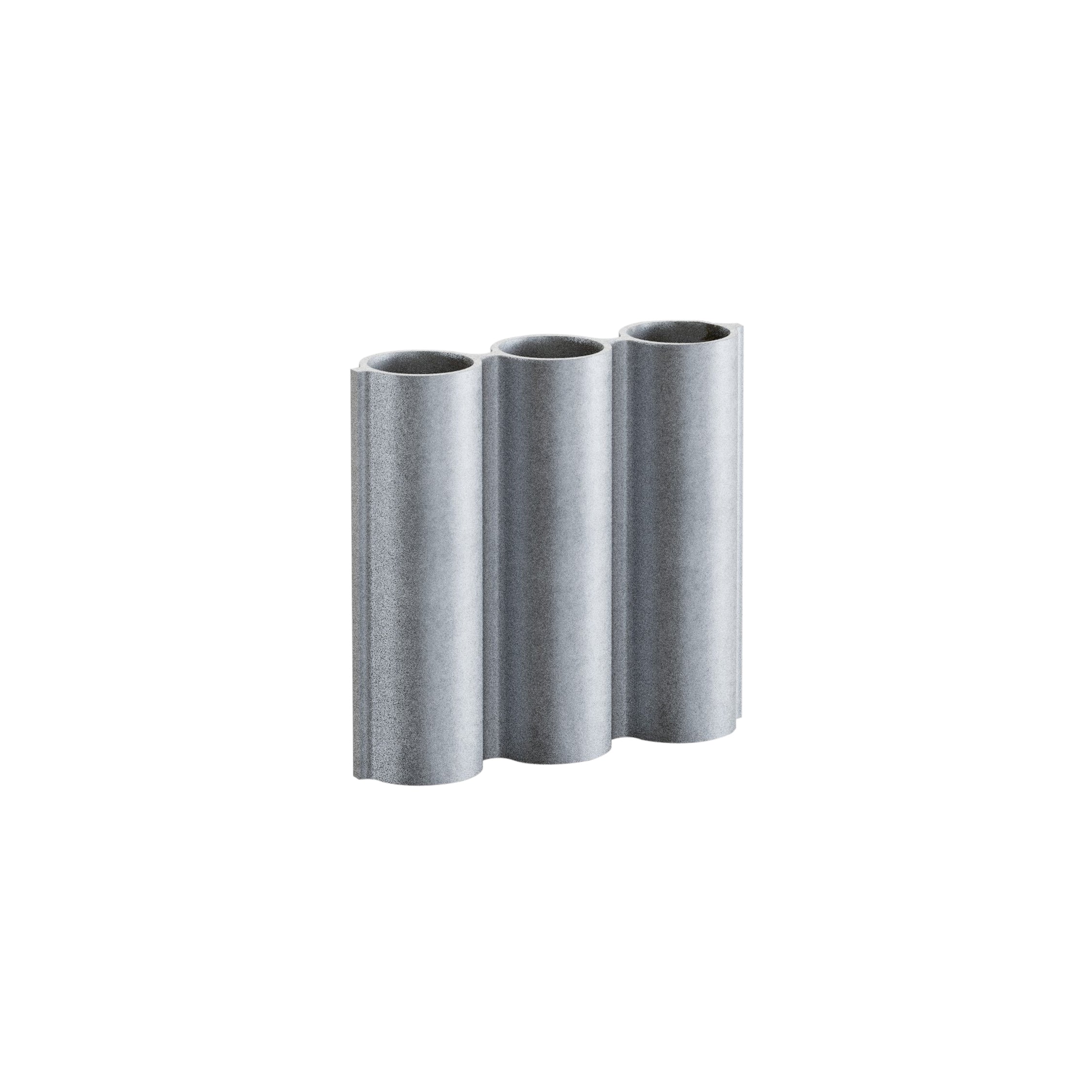Silo 3VJ Vase: Tumbled Aluminum