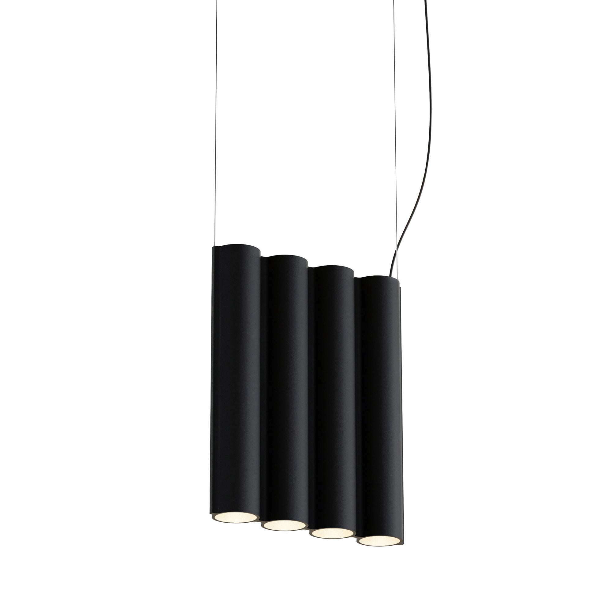 Silo 4SA Suspension Lamp: Black