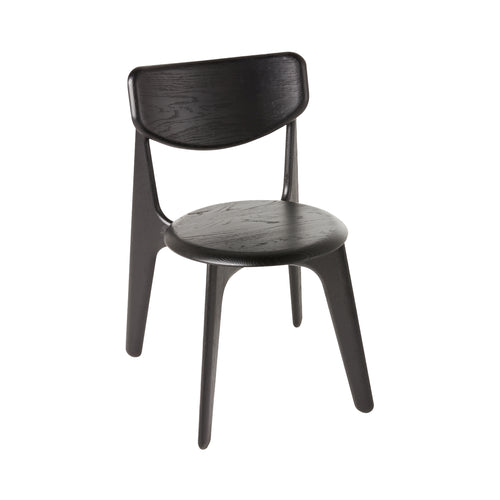 Slab Dining Chair: Stacking + Black