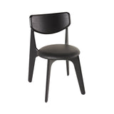 Slab Side Chair: Upholstered + Stacking + Black