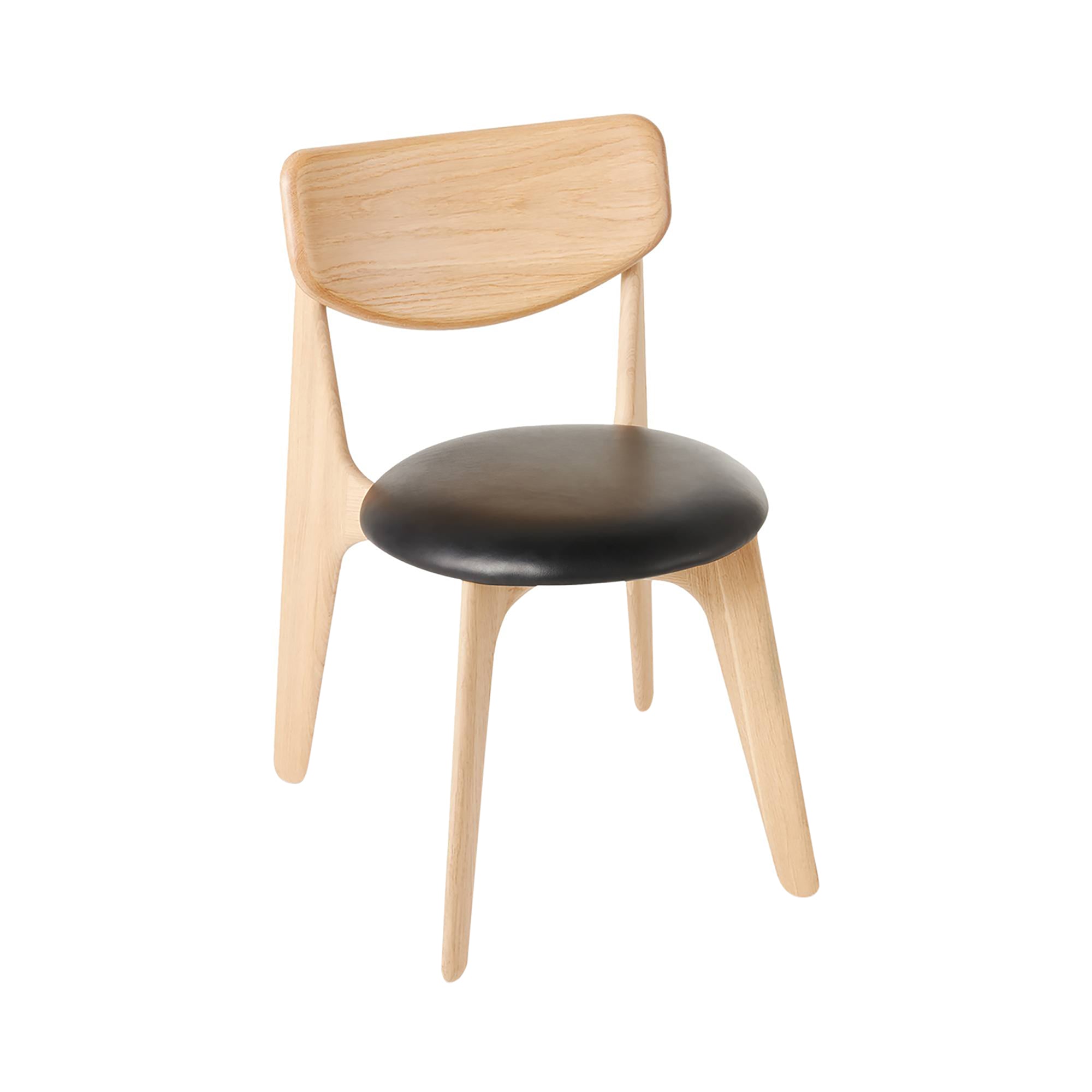 Slab Side Chair: Upholstered + Stacking + Natural