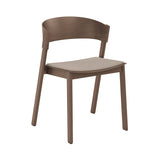 Cover Side Chair: Upholstered + Stained Dark Brown