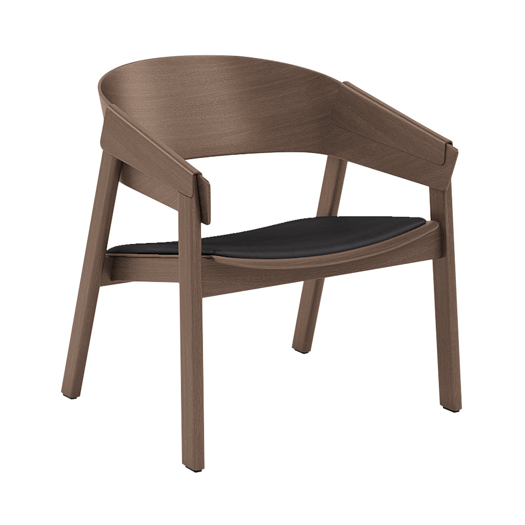 Cover Lounge Chair: Upholstered + Stained Dark Brown