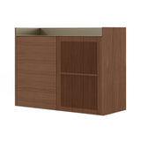 Stockholm STH224 Cupboard: Composition 1+ Walnut Stained Walnut + Anodized Aluminum Bronze