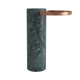 Salute Side Table: High + Indian Green Marble + Copper