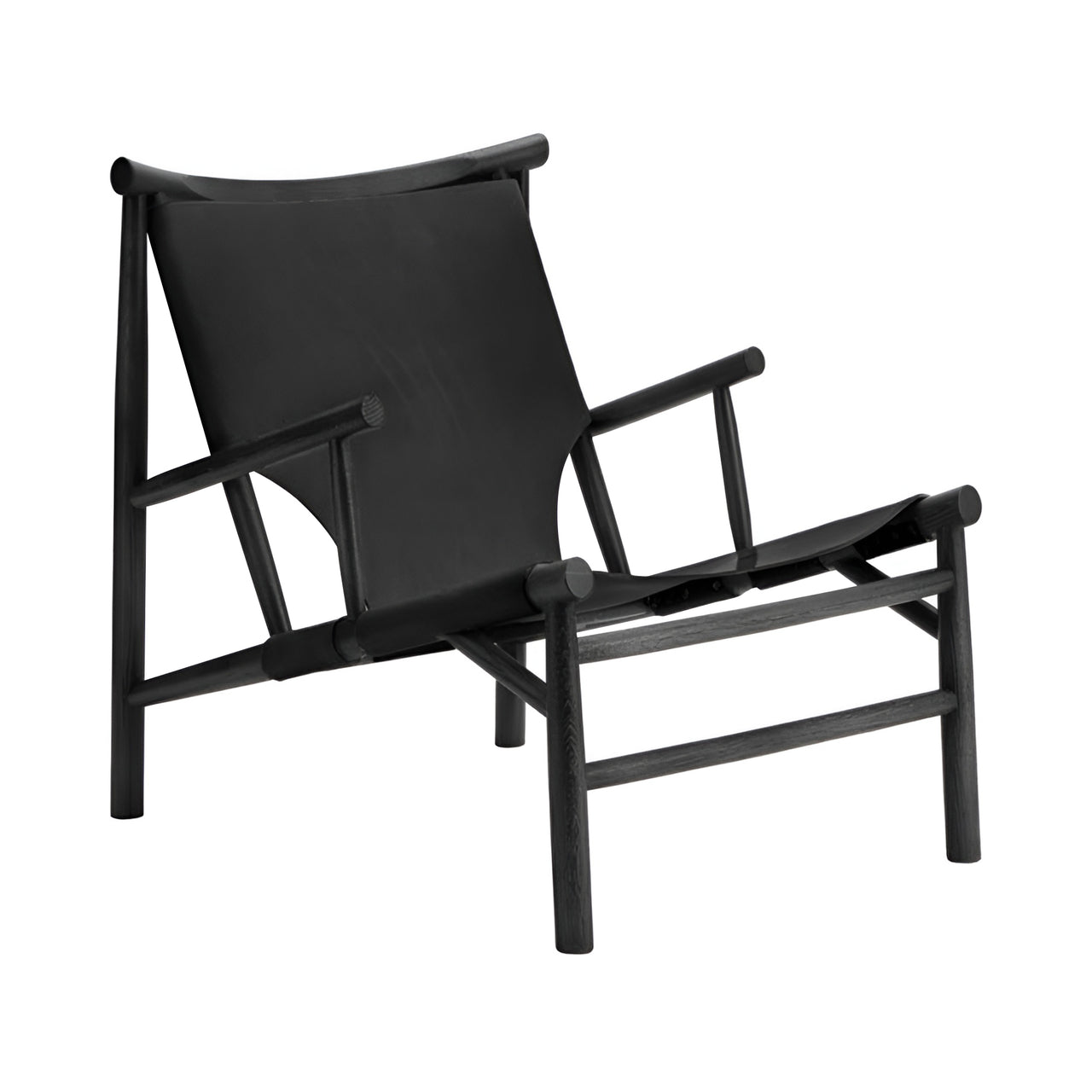Samurai Chair: Black Oak + Black Leather