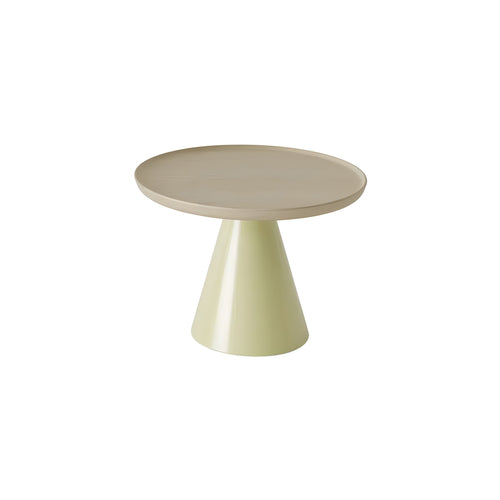 Pion Occasional Table: Crema Ash + Vainilla High Gloss Lacquered