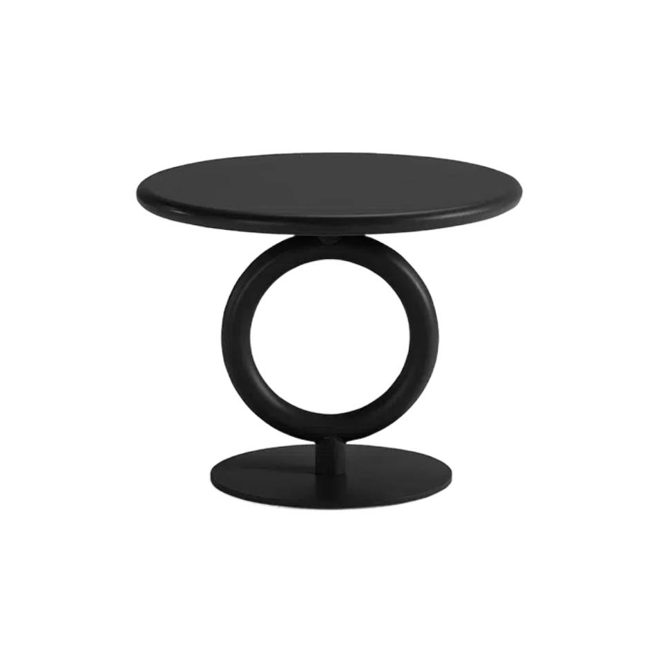 Totem Occasional Table: Lacquer Top + Negro Matt Lacquered