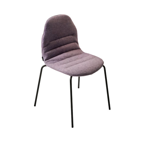 Body Stacking Chair: Metal Base + Upholstered