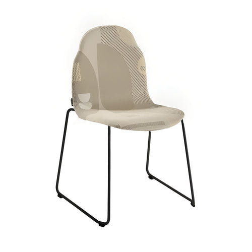 Body Stacking Chair: Sled Base + Upholstered